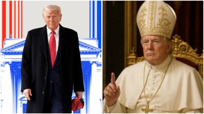 On Friday, US President Donald Trump shared a spoof image of himself dressed as the Pope on his Truth Social platform. Photo: Google