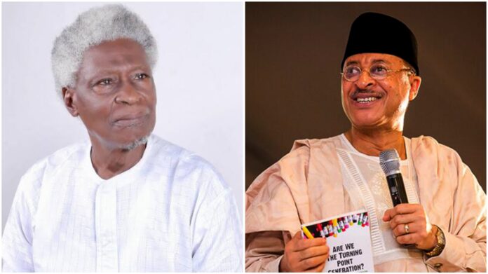 Chairman of the Delta Obedient Elders Council, Chief Chris Biose and Prof. Pat Utomi Chairman of the Delta Obedient Elders Council, Chief Chris Biose and Prof. Pat Utomi