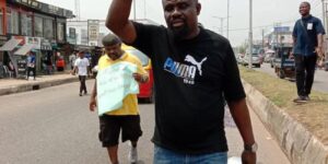 Marxist activist and leader of the Talakawa Parliament, Comrade Kola Edokpayi, in Benin City, Edo State. Photo: SaharaReporters 