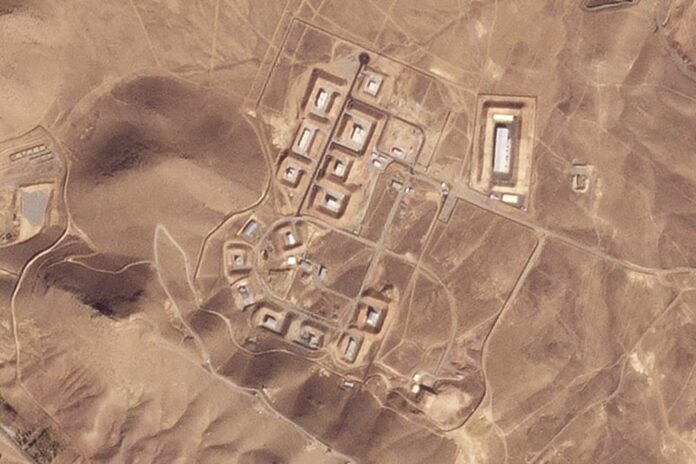 Damaged buildings at Iran's Khojir military base outside Tehran on Saturday.Planet Labs PBC via AP