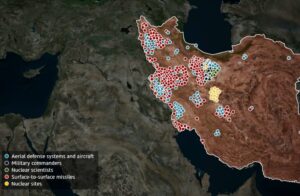 Map showing the range of Israeli strikes on Iran, June 27, 2025. (credit: Canva, IDF SPOKESPERSON UNIT)