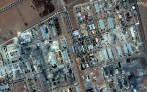 This handout satellite picture provided by Maxar Technologies and taken on June 22, 2025, shows damage after US strikes on the Isfahan nuclear enrichment facility in central Iran. (Satellite image ©2025 Maxar Technologies / AFP)