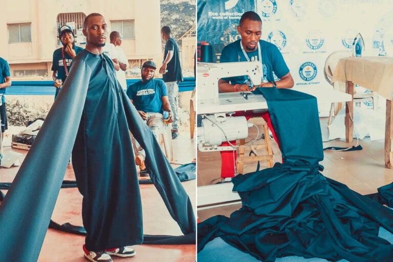 Nigerian Designer Ezeh Breaks World Record with 51-Metre Sleeves