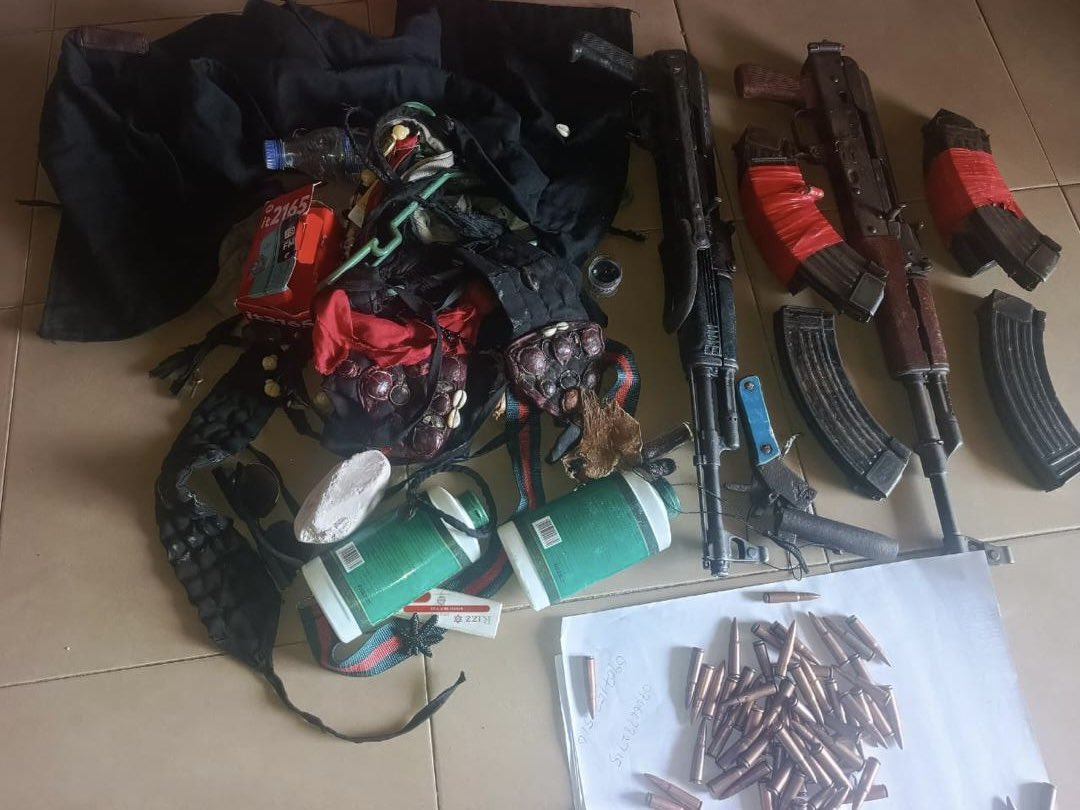 Recovered exhibits from the kidnappers…Photo Credit: Abia Police Command