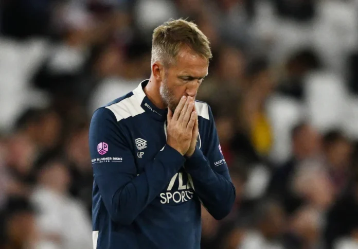 Premier League - West Ham United v Chelsea - London Stadium, London, Britain - August 22, 2025 West Ham United manager Graham Potter REUTERS/Dylan Martinez