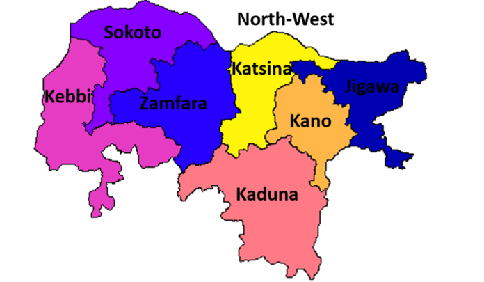 Map of North West