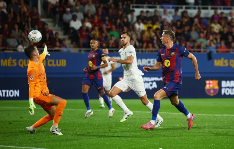 Barcelona Rout Valencia 6-0 Despite Sparse Crowd in First Home Game