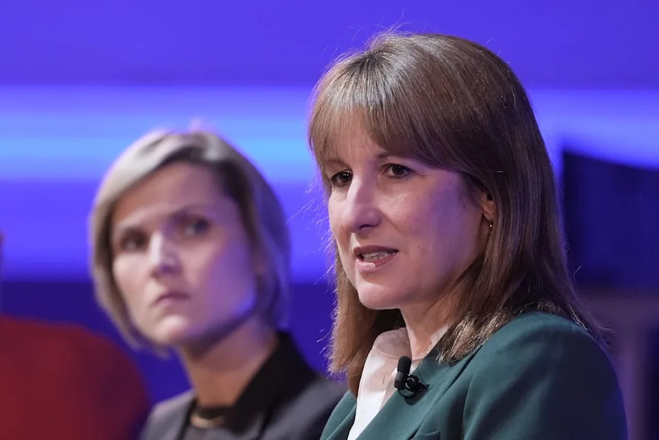 Chancellor of the Exchequer Rachel Reeves (right) speaking at the Global Progress Action Summit at Methodist Central Hall in Westminster (Stefan Rousseau/PA) (PA Wire)