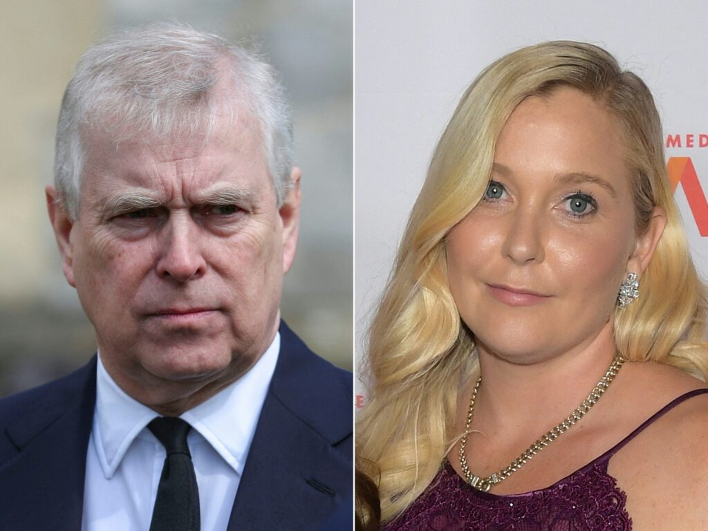 (FILES) (COMBO) This combination of pictures created on January 12, 2022, shows Britain’s Prince Andrew, Duke of York, on April 11, 2021 in Windsor, England and Virginia Giuffre on October 22, 2019 in New York City. (Photo by Steve Parsons and Ben Gabbe / various sources / AFP)