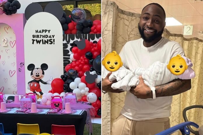 Isreal DMW, other 30BG crew spotted at Davido's twins' second birthday party. Credit: teamchivido