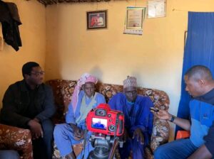 (L - ) Fr. Omokugbo Ojeifo, Imam Abdullahi Abubakar and his deputy, Mr John during interview in December 2022. Photo: Omokugbo Ojeifo/Facebook 