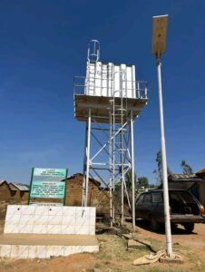 The Borehole donated by Sir Ahmadu Bello Memorial Foundation. Photo: Omokugbo Ojeifo/Facebook 