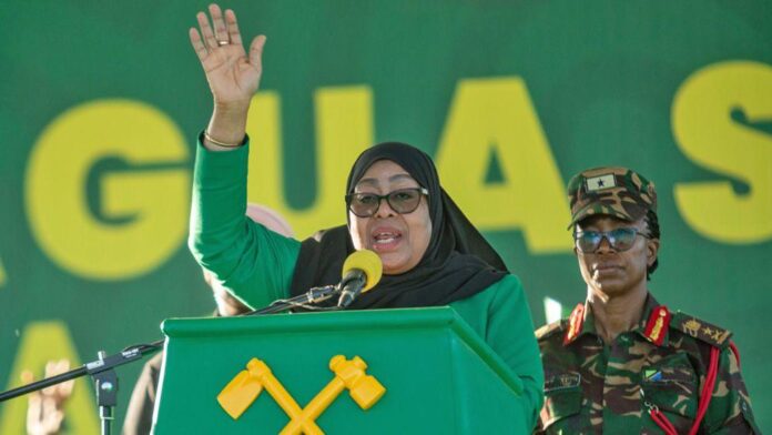 Tanzania’s Samia Suluhu Hassan was inaugurated as president on Monday, with an Internet blackout still in place after election protests in which the opposition says hundreds were killed by security. (AFP)