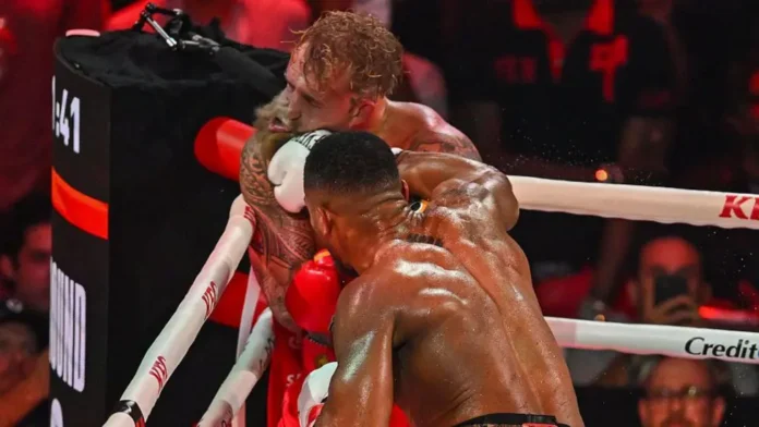 Anthony Joshua knocked Jake Paul down four times in six rounds in Miami