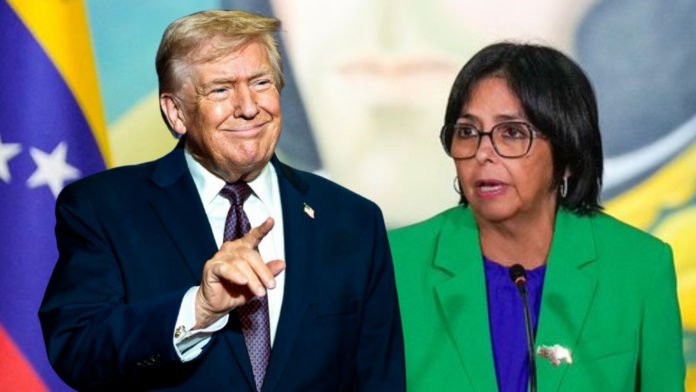 Trump and Delcy Rodriguez