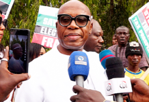 #OcuppyNASS: Amaechi Joins Protest, Calls for Electoral Reform Ahead of Senate Emergency Session