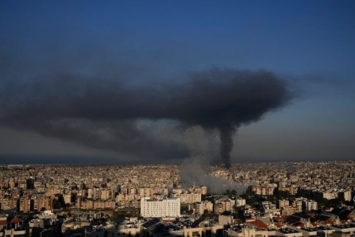Smoke rises from Israeli air attacks in Dahiyeh after an Israeli strike, March 3, 2026 [Hussein Malla/AP Photo]
