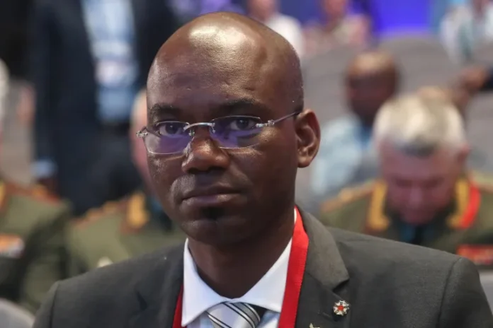 Malian Defence Minister Sadio Camara during the Moscow Conference on International Security, Russia, August 16, 2022 [Maxim Shipenkov/EPA]
