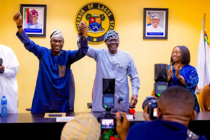 Lagos State Deputy, Obafemi Hamzat and Governor Sanwo-Olu