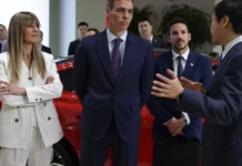 Spanish Police Search Headquarters of Ruling Socialist Party Begona Gomez is accompanying her husband, Spanish PM Pedro Sanchez, on his official visit to China © ANDRES MARTINEZ CASARES / POOL/AFP