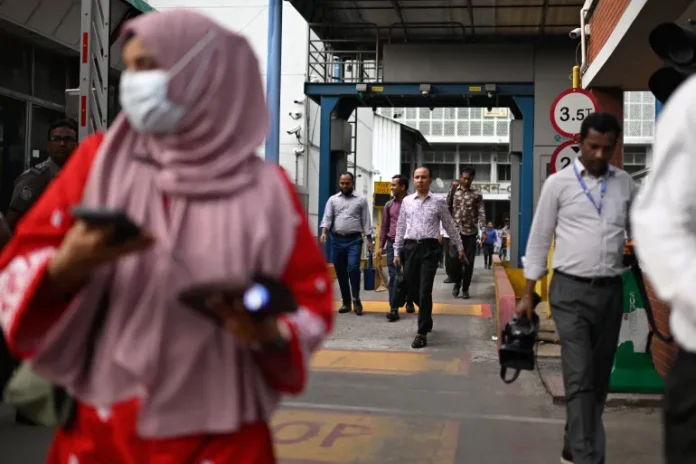 Measles is one of the world's most contagious diseases and is transmitted when a person coughs or sneezes [File: Mahmud Hossain Opu/AP]