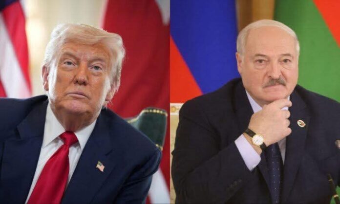 US President Donald Trump and President Alexander Lukashenko