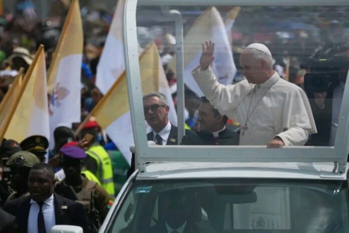Tens of thousands of people streamed towards a stadium in Cameroon’s economic capital, Douala, on Friday for a huge, open-air mass by Pope Leo XIV