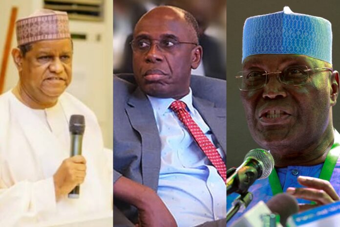 Mohammed Hayatu-Deen, Rotimi Amaechi and Atiku Abubakar