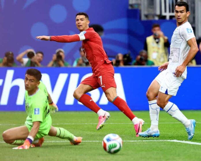 Ronaldo Becomes First Player to Score in Six World Cups after netting open-play goal against Uzbekistan