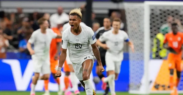Norway winger Antonio Nusa lit up a cagey first half against the Ivory Coast 