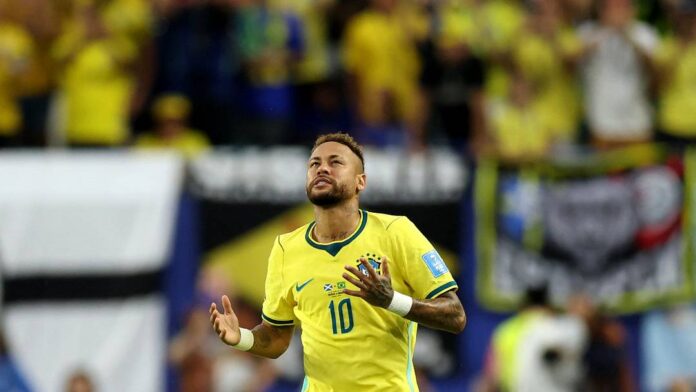 Soccer Football - FIFA World Cup 2026 - Group C - Scotland v Brazil - Miami Stadium, Miami Gardens, Florida, U.S. - June 24, 2026 Brazil's Neymar Jr. comes on as a substitute to replace Matheus Cunha REUTERS/Paul Childs | REUTERS