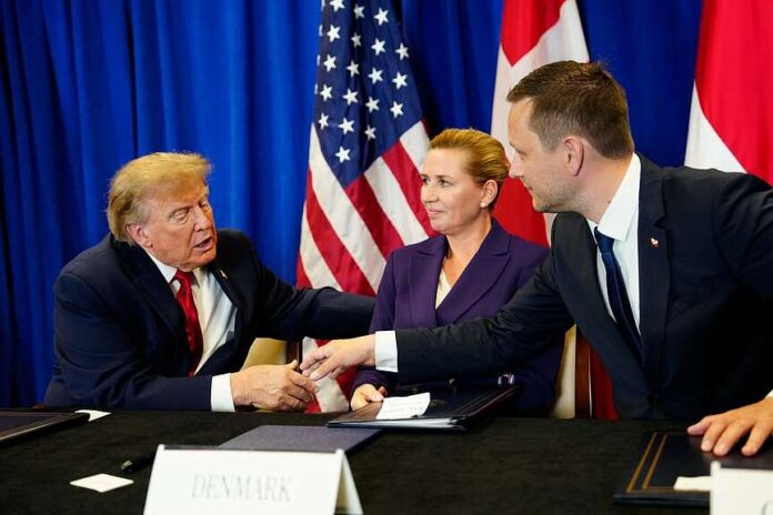 US President Donald Trump on Tuesday signed a security agreement with Denmark and Greenland