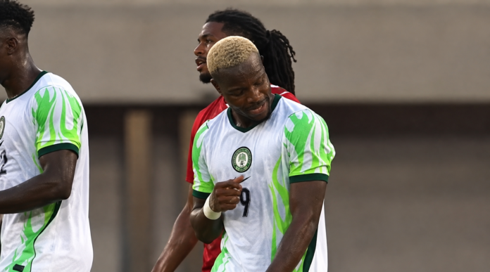 Nigeria equalised in first-half stoppage time when debutant George Ilenikhena scored in the first minute of added time