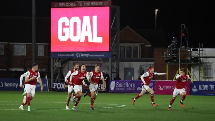 Fourth-tier Fleetwood stun Arsenal on penalties to reach Carabao Cup quarter-finals