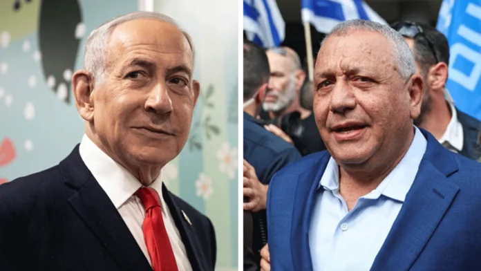 Prime Minister Benjamin Netanyahu and former military chief Gadi Eisenkot